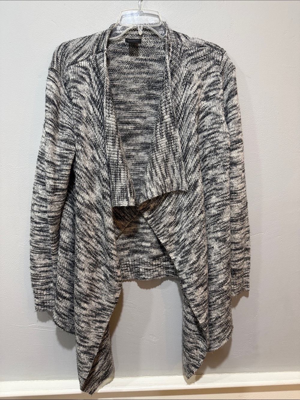 Ann Taylor Factory Gray Marled Knit Open-Front Cardigan Size Medium